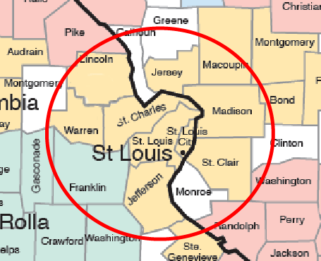 St. Louis service area